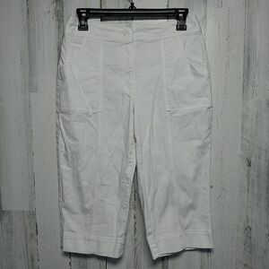 Talbot's Petites White Capri Pants Size 6